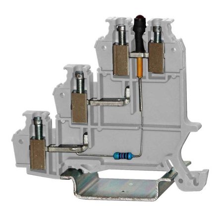 RS PRO Grey, 3-Level, Cage Clamp Termination [0]; 242-0505