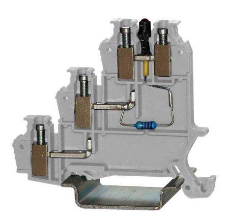 RS PRO Grey, 3-Level, Cage Clamp Termination [0]; 242-0506