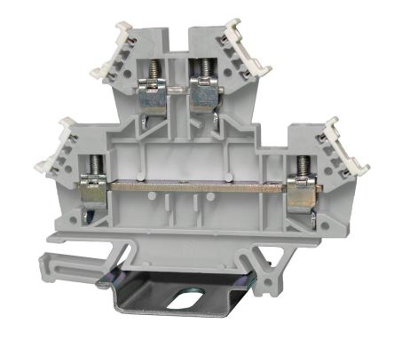 RS PRO Grey, 2-Level, Cage Clamp Termination [0]; 242-0525
