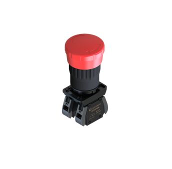 RS PRO Twist Release Emergency Stop Push Button, Panel Mount, 22mm Cutout, 2NC, IP65 [0]; 242-0837