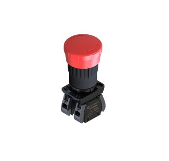 RS PRO Twist Release Emergency Stop Push Button, Panel Mount, 22mm Cutout, 1 NO + 1 NC, IP65 [0]; 242-0839