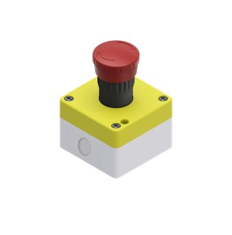 RS PRO Twist Release Emergency Stop Push Button, Surface Mount, 1 NO + 1 NC, IP65 [0]; 242-0843