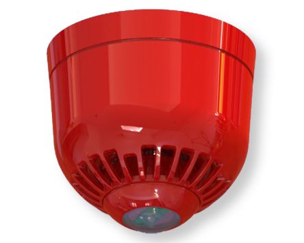 Klaxon Sonos Pulse Series White Flashing Beacon, 17 → 60 V, Ceiling Mount, Wall Mount [ESB-5008]; 243-0031
