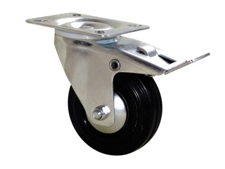 Guitel Hervieu Braked Swivel Castor Wheel, 80kg Capacity, 80mm Wheel [12755082]; 243-0349