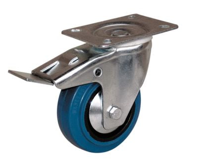 Guitel Hervieu Braked Swivel Castor Wheel, 150kg Capacity, 125mm Wheel [21707222]; 243-0353