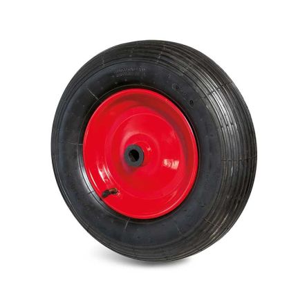 Guitel Hervieu Black, Red Rubber Quiet Operation Trolley Wheel, 200kg [5874022011]; 243-0376