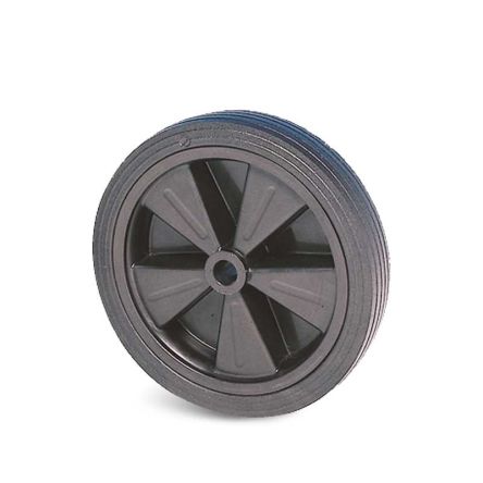 Guitel Hervieu Black Rubber Quiet Operation Trolley Wheel, 120kg [6213012010]; 243-0377
