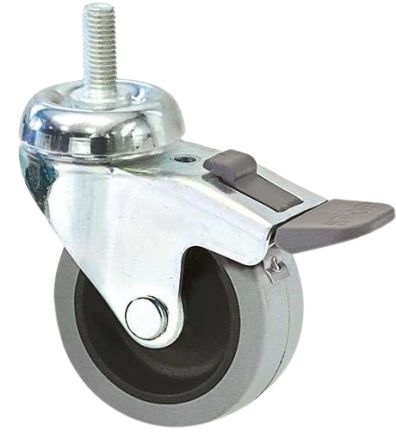 Guitel Hervieu Braked Swivel Castor Wheel, 35kg Capacity, 50mm Wheel [CP1FD050-322L10]; 243-0381