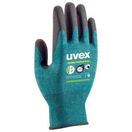 uvex Bamboo TwinFlex® D xg Grey Elastane Cut Resistant, General Purpose Work Gloves, Size 7, Aqua Polymer Coating [6009007]; 243-6326
