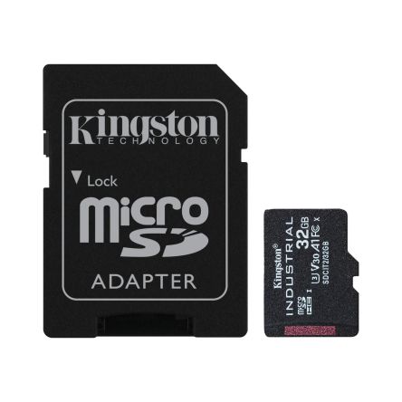 Kingston 32 GB Industrial MicroSDHC Micro SD Card, Class 10, UHS-I, U3, V30, A1 [SDCIT2/32GB]; 243-6488