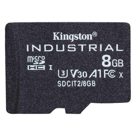 Kingston 8 GB Industrial MicroSDHC Micro SD Card, Class 10, UHS-I, U3, V30, A1 [SDCIT2/8GBSP]; 243-6494