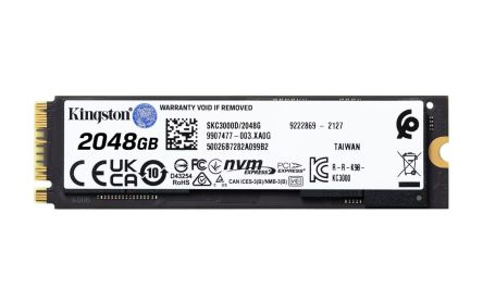 Kingston KC3000 M.2 (2280) 2 TB Internal SSD [SKC3000D/2048G]; 243-6503