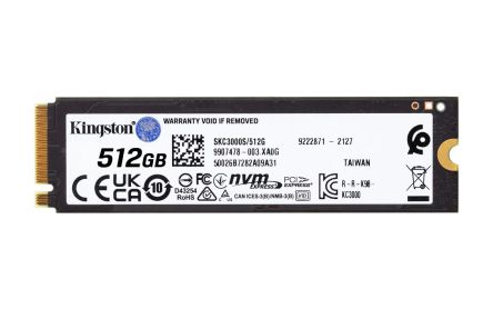 Kingston KC3000 M.2 (2280) 512 GB Internal SSD [SKC3000S/512G]; 243-6506