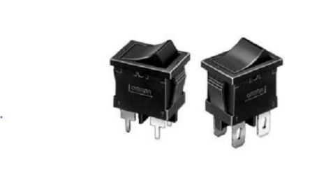 Omron DPST, On-Off Rocker Switch Snap-In [A8L-21-12N2]; 243-6547