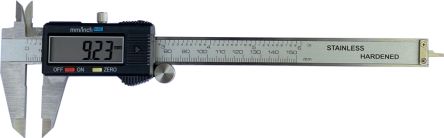 RS PRO 150mm, 6in Digital Caliper 0.0005 in, 0.01 mm Resolution, Imperial, Metric [0]; 243-6615