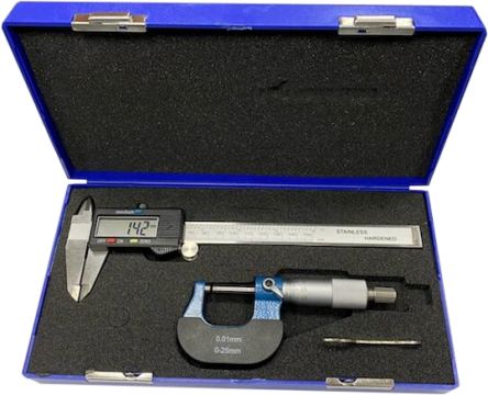 RS PRO Metric & Imperial Caliper and Micrometer Measuring Set [0]; 243-6622