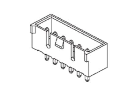 Molex 35312 Series Straight Surface PCB Header, 4 Contact(s), 2.5 mm Pitch, 1 Row(s), Shrouded [35312-0460]; 243-6865