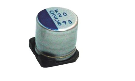 Nichicon 220μF Surface Mount Polymer Capacitor, 6.3V [PCK0J221MCO1GS]; 243-7197