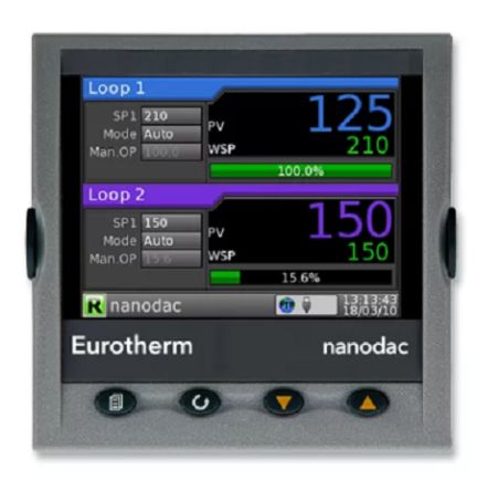 Eurotherm 4 Input Channels, 3 Output Channels, Graphical Graphic Recorder Measures Current, Millivolt, Resistance, [NANODAC/VL/X/X/LRR/TS/WD]; 243-9250