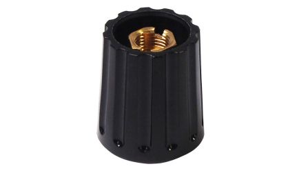 Elma 21mm Black Potentiometer Knob for 6.35mm Shaft Round Shaft, 020 4525 [020 4525]; 243-9530