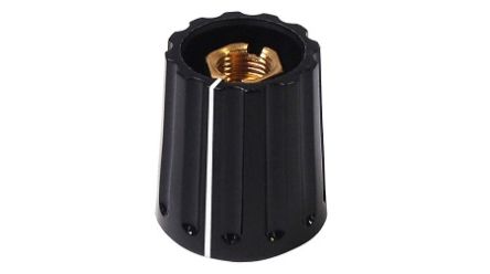 Elma 10mm Black Potentiometer Knob for 4mm Shaft Round Shaft, 021-2320 [021-2320]; 243-9549