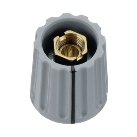Elma 21mm Grey Potentiometer Knob for 6mm Shaft Round Shaft, 021-4410 [021-4410]; 243-9558