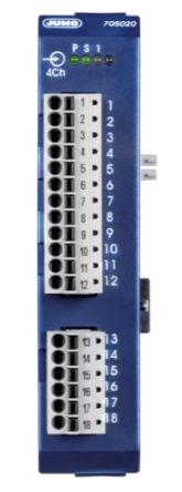 Jumo Analog Input Module for Use with RTD temperature, Thermocouples, Analog/digital, Digital [705020/36/000,000]; 244-0354