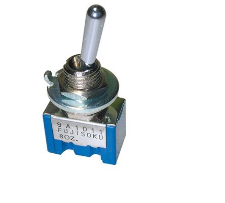 Nidec Components Toggle Switch, PCB Mount, On-On, SPDT, PC Straight Terminal [8A1012-Z]; 244-3232