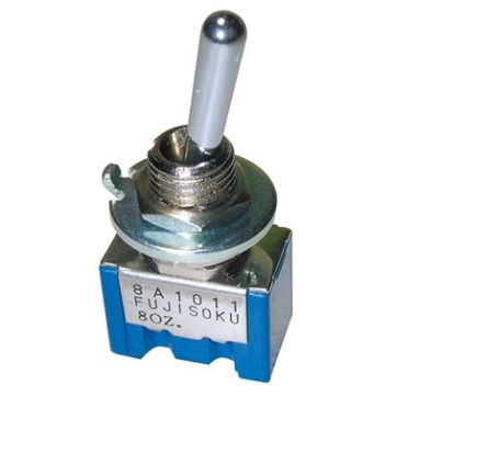 Nidec Components Toggle Switch, PCB Mount, On-On, DPDT, Solder Terminal [8A2011-Z]; 244-3237