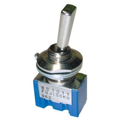 Nidec Components Toggle Switch, PCB Mount, On-Off-On, SPDT, Solder Terminal [8C1021-Z]; 244-3245