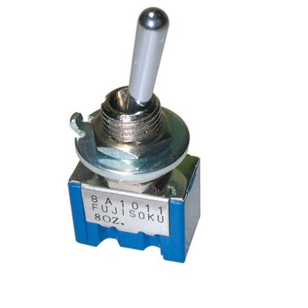 Nidec Components Toggle Switch, PCB Mount, On-Off-On, DPDT, Solder Terminal [8J2021-Z]; 244-3253