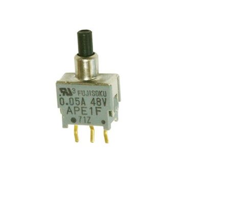 Nidec Components APE Series Push Button Switch, On-(On), PCB, DPDT, 60V ac/dc [APE2F-2M-10-Z]; 244-3268