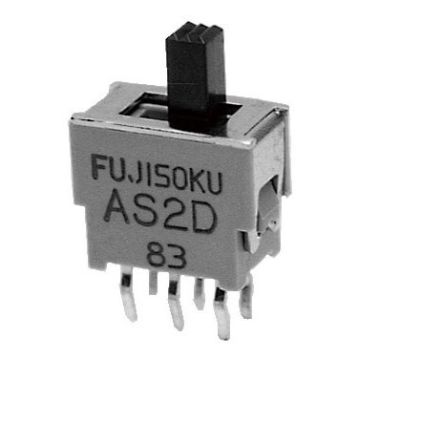 Nidec Components PCB Slide Switch SPDT On-On 0.4 VA Slide [AS1D-2M-10-Z]; 244-3271