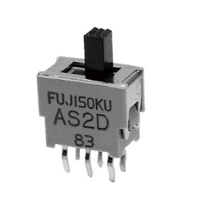 Nidec Components PCB Slide Switch DPDT On-On 0.4 VA Slide [AS2D-2M-10-Z]; 244-3281