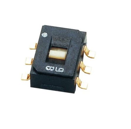 Nidec Components Surface Mount Slide Switch 2PDT DP 100 mA Slide [CAS-220TB]; 244-3325