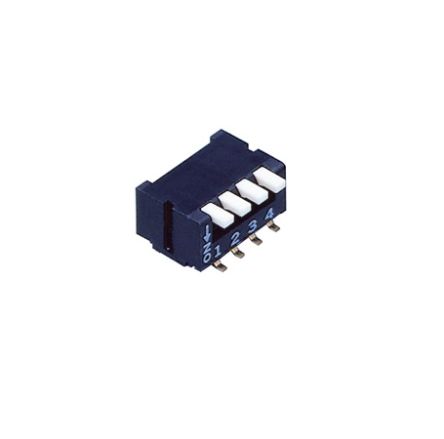 Nidec Components 2 Way PCB Piano Dip Switch DPST, Piano Actuator [CFP-0212TB]; 244-3344