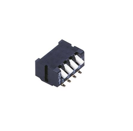 Nidec Components 4 Way PCB Piano Dip Switch 4PST, Piano Actuator [CFP-0402TB]; 244-3347