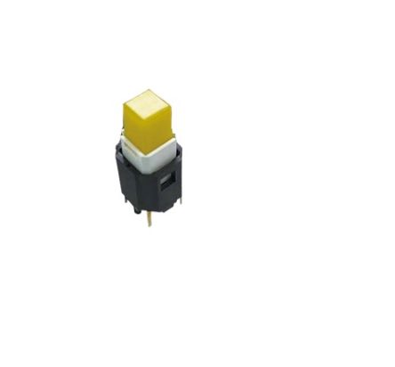 Nidec Components CFPB Series Illuminated Push Button Switch, (On)-Off, PCB, SPDT, Yellow LED, 20V [CFPB-1CC-4W9]; 244-3369