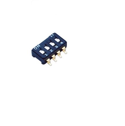 Nidec Components Through Hole Slide Switch 4PST (On)-Off 100 mA Slide [CFS-0402TA]; 244-3392