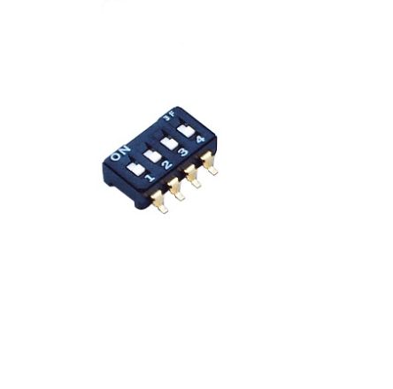 Nidec Components Through Hole Slide Switch 4PST (On)-Off 100 mA Slide [CFS-0402TB]; 244-3395