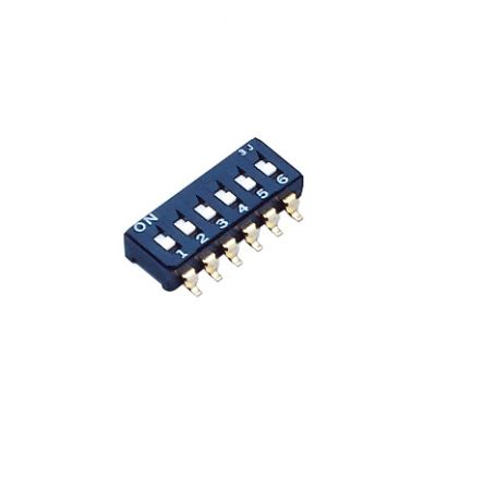 Nidec Components Through Hole Slide Switch 6PST (On)-Off 100 mA Slide [CFS-0600TB]; 244-3396