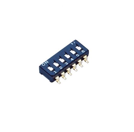 Nidec Components Through Hole Slide Switch 6PST (On)-Off 100 mA Slide [CFS-0601TB]; 244-3398