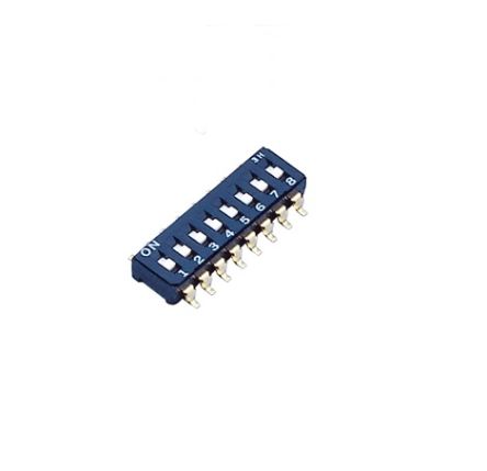 Nidec Components Through Hole Slide Switch 8PST (On)-Off 100 mA Slide [CFS-0801TB]; 244-3405