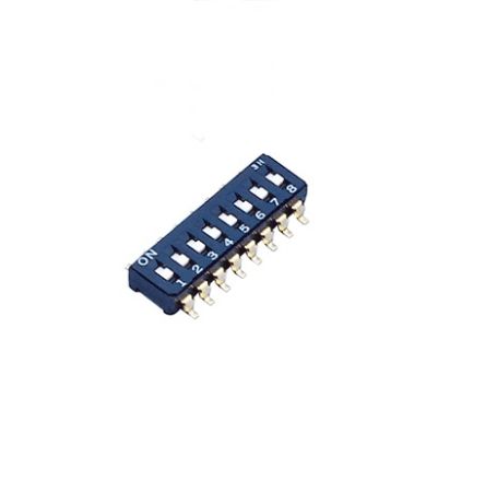 Nidec Components Through Hole Slide Switch 8PST (On)-Off 100 mA Slide [CFS-0802TA]; 244-3406