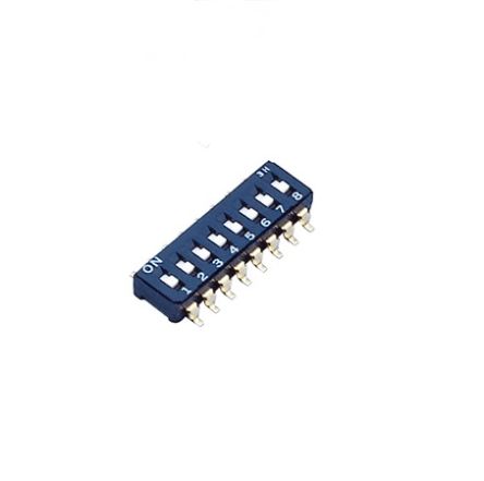 Nidec Components Through Hole Slide Switch 8PST (On)-Off 100 mA Slide [CFS-0802TB]; 244-3410