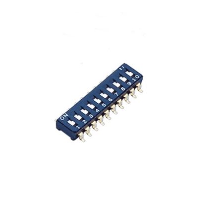 Nidec Components Through Hole Slide Switch 10PST (On)-Off 100 mA Slide [CFS-1002TA]; 244-3411