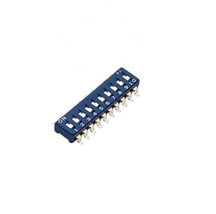Nidec Components Through Hole Slide Switch 10PST (On)-Off 100 mA Slide [CFS-1002TB]; 244-3413