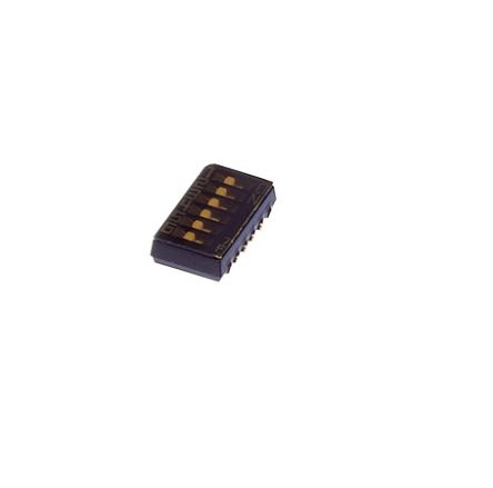 Nidec Components Surface Mount Slide Switch 6PST 100 mA Slide [CHS-06TA]; 244-3455