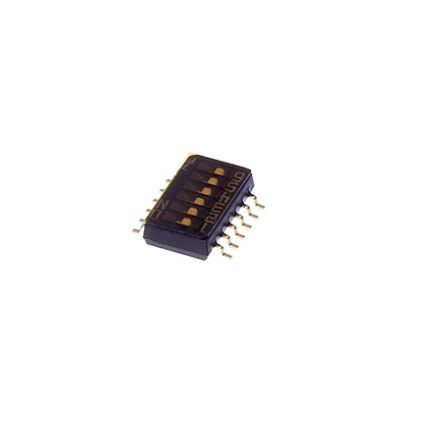 Nidec Components Surface Mount Slide Switch 6PST 100 mA Slide [CHS-06TB]; 244-3459