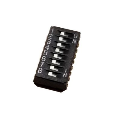 Nidec Components Surface Mount Slide Switch 8PST 100 mA Slide [CHS-08TA]; 244-3464